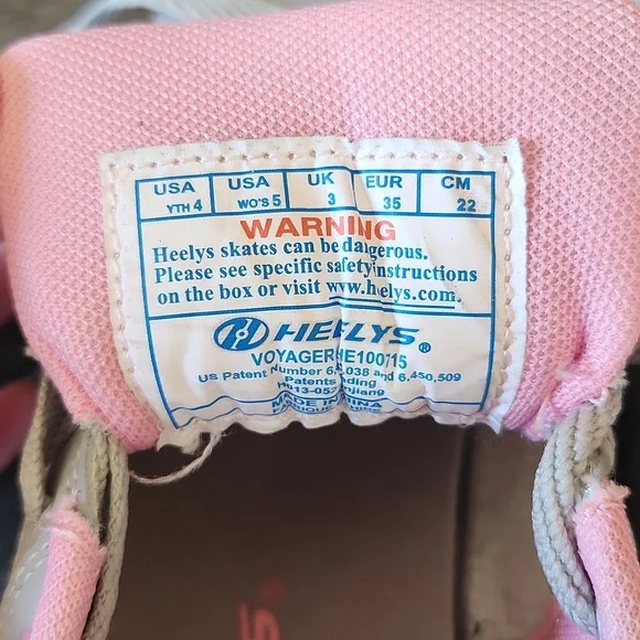 Heelys Voyager HE100715 Skate Shoe Sneaker Pink/Gray Youth Size 4 - Picture 7 of 7